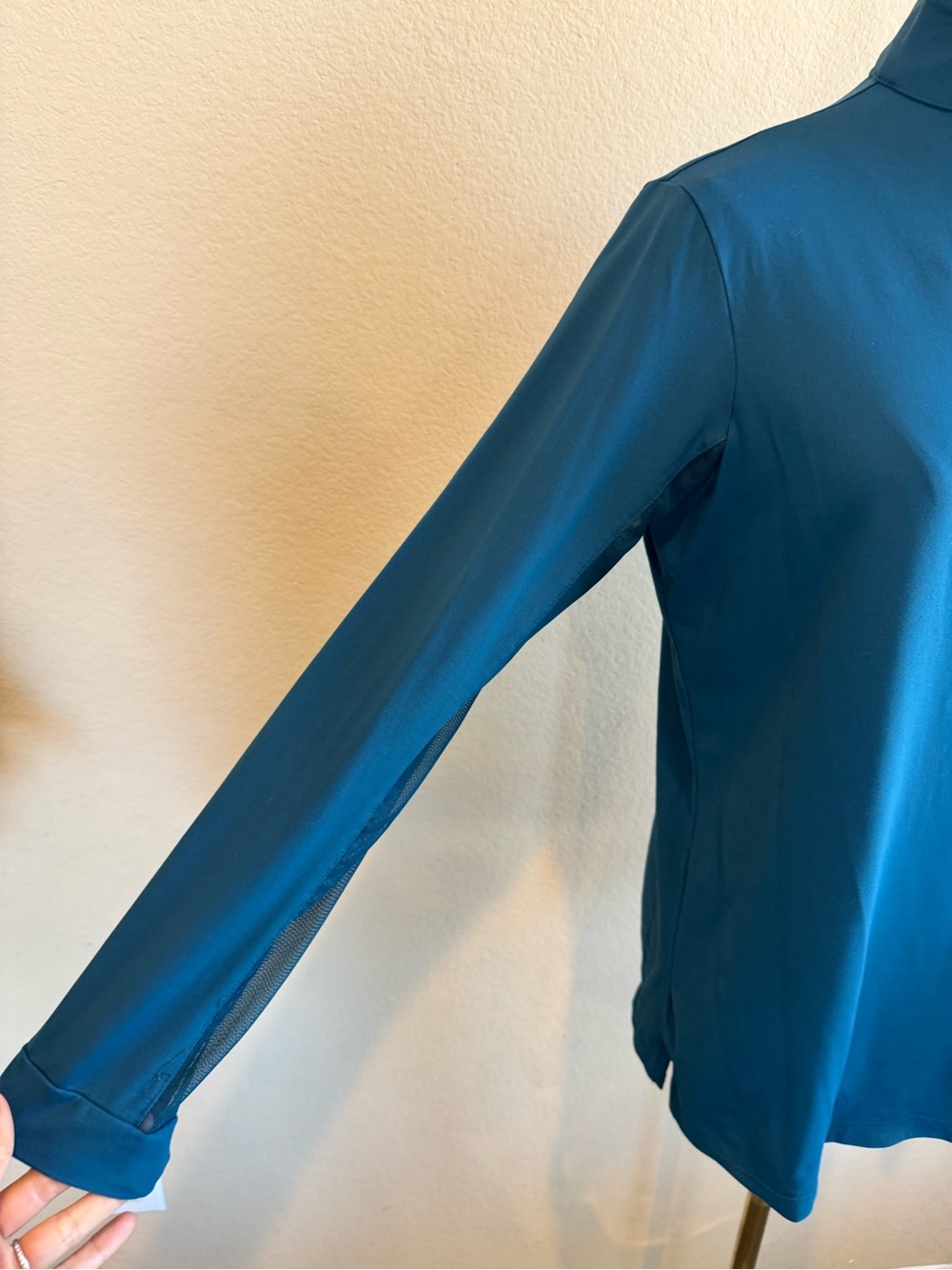 Tailored Sportsman Icefil 1/4 Zip Equestrian Riding Sun Shirt - Women’s L - Teal - Picture 5 of 13
